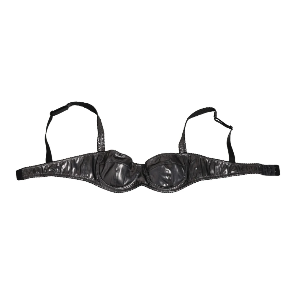 Dolce & Gabbana Women's Black Bras, M, Acetate Balconette Bra Underwear