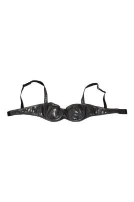 Svart Acetat Balconette Bh Underkläder