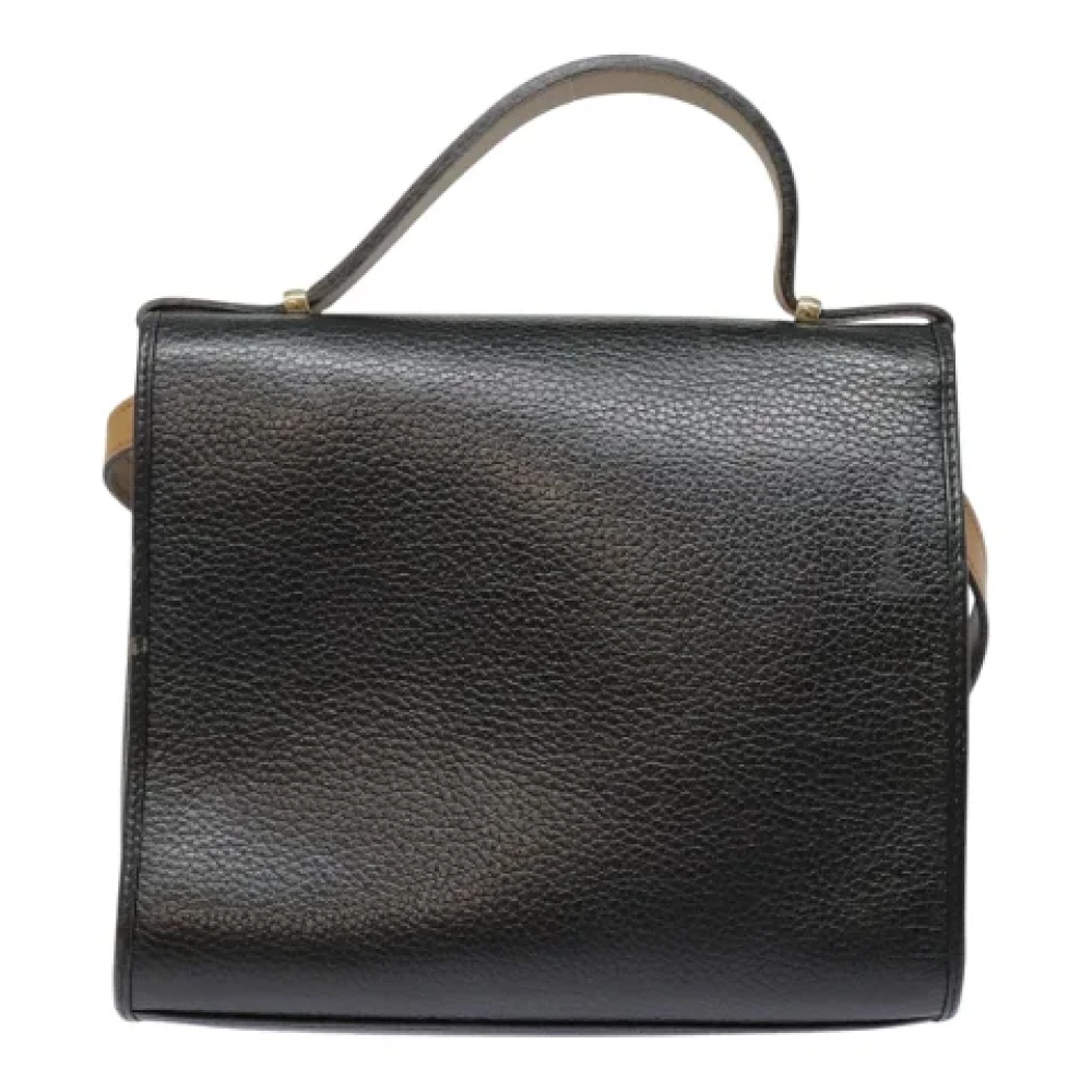Dior Vintage Pre-owned Leather dior-bags Black Dames