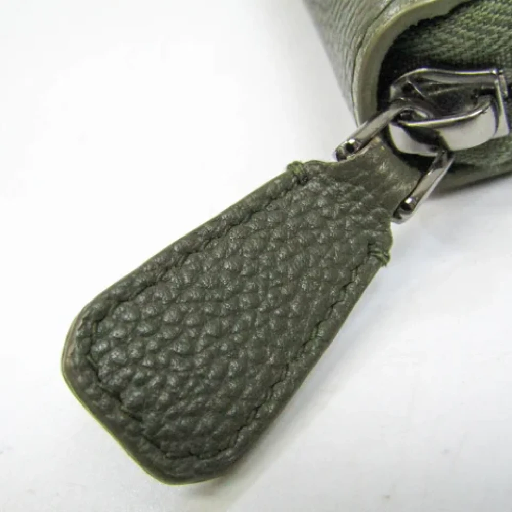 Bvlgari Vintage Pre-owned Leather wallets Green Dames