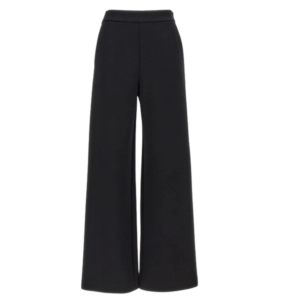Max Mara Hoge Taille Zwarte Jersey Broek Black Dames