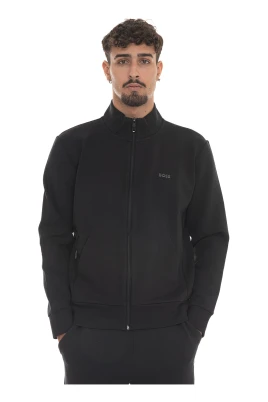 Sweatshirt med dragkedja och sidologo