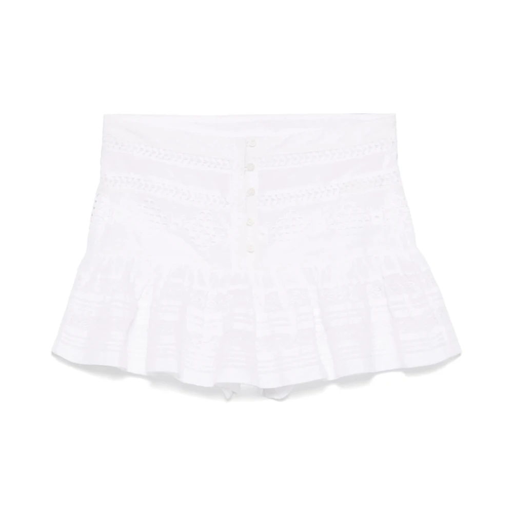 Isabel Marant Étoile Witte Geborduurde Gelaagde Rok White Dames