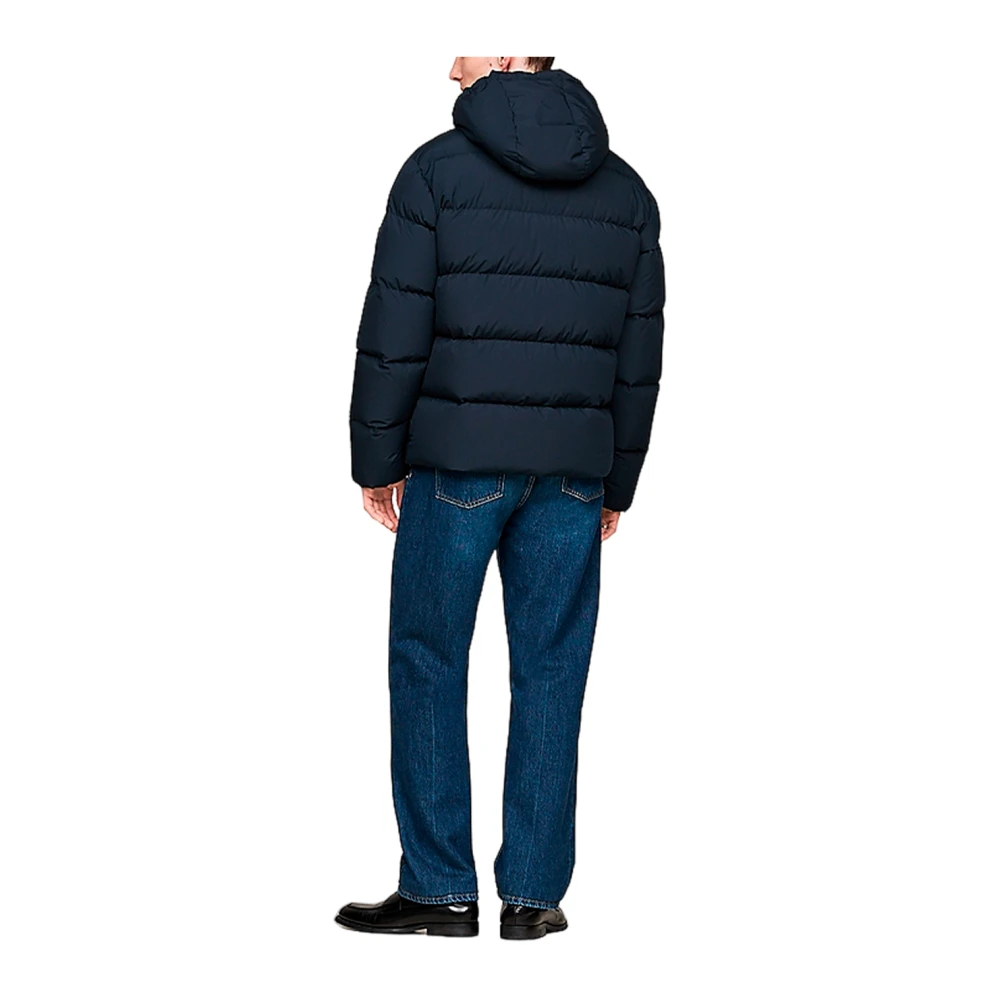 Tommy Hilfiger Stijlvolle Donsjas met Capuchon Blue Heren