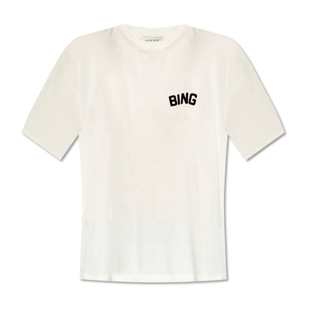 Anine Bing Louis T-shirt White Dames