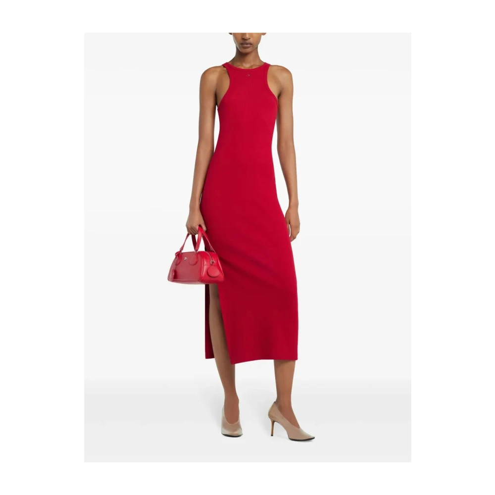 Courrèges Rode Scuba 90s Jurk met Bandjes Red Dames