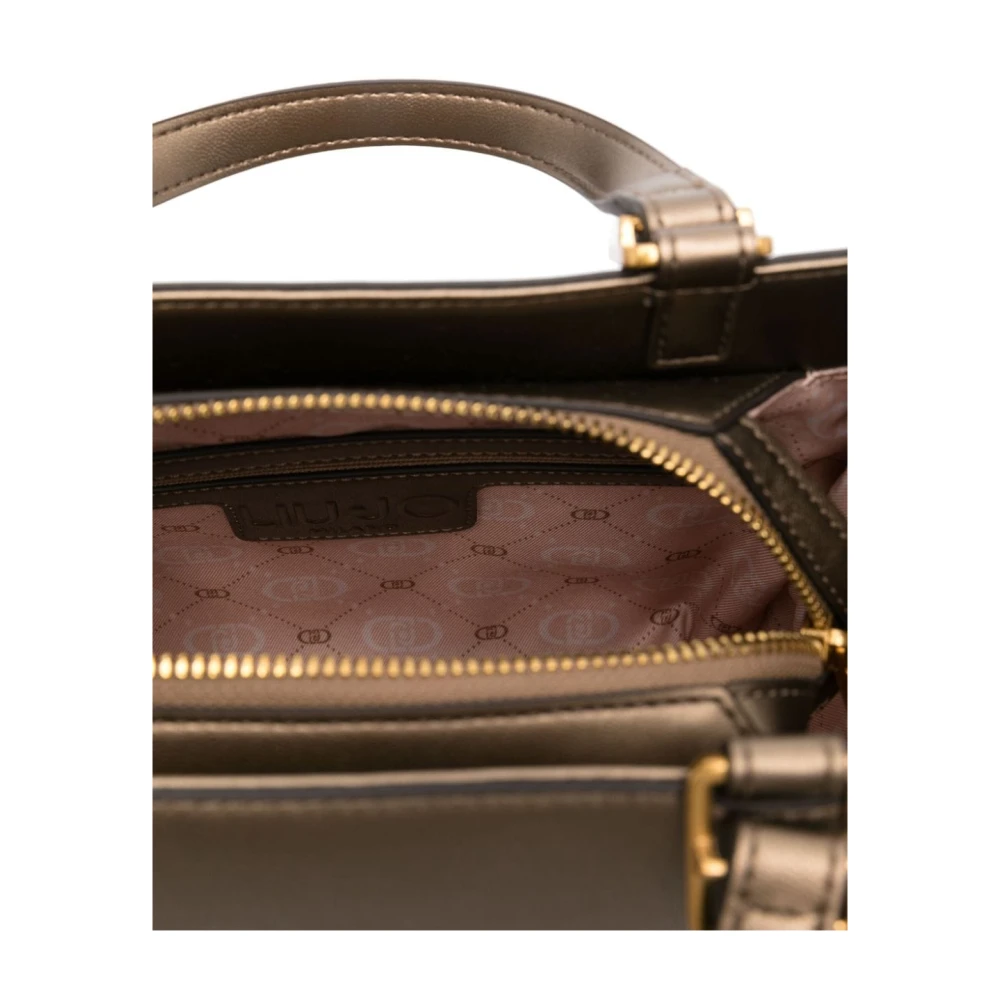 Liu Jo Metallic Finish Schoudertas Brown Dames