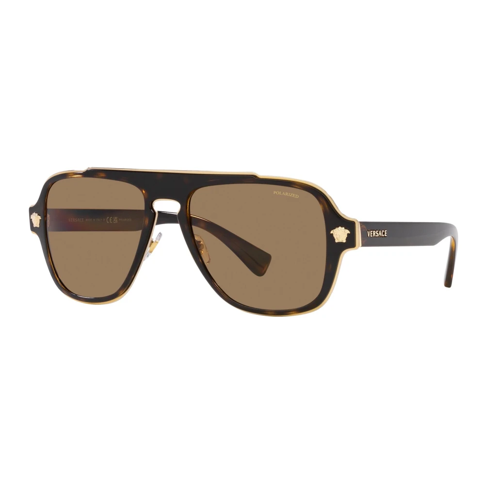 Versace Men's Brown Sunglasses,, Charm Medusa Sunglasses In Havana/Orange Medium