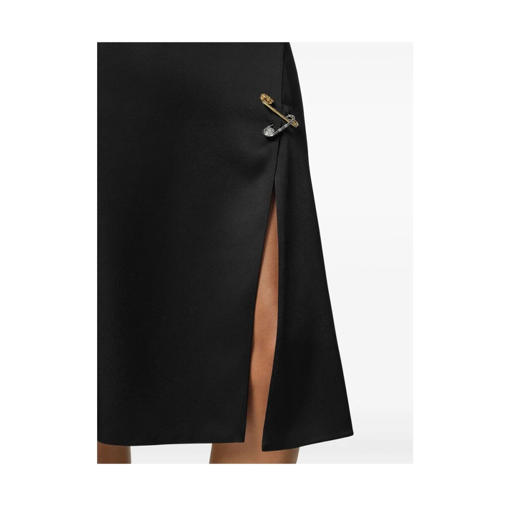 Versace Zwarte hoge taille A-lijn rok Black Dames