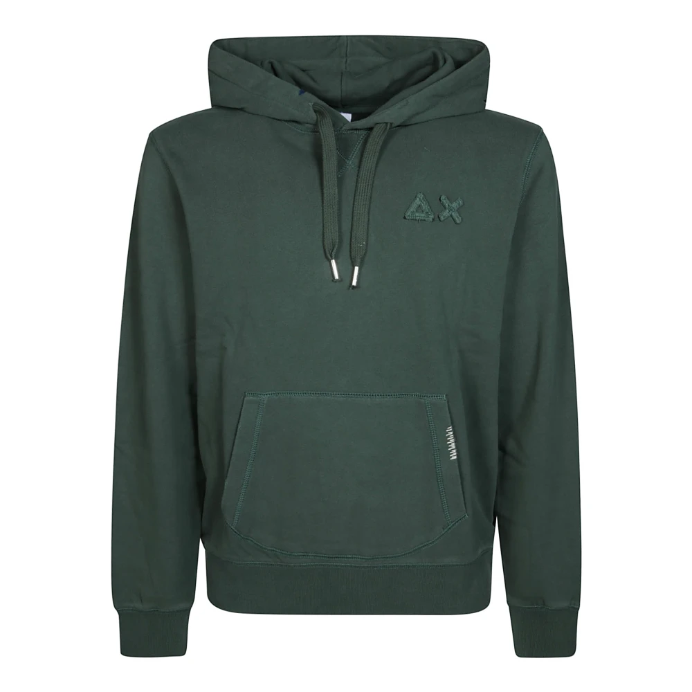 Sun68 Vintage Katoenen Hoodie Green Heren