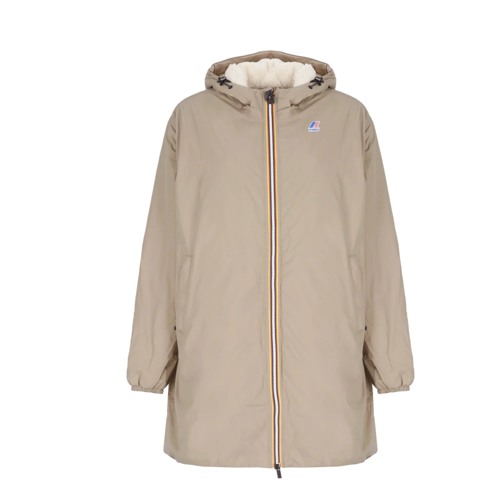 K-Way , Parkas, Male, Beige, S, Beige Eiffel Eastorsetto Coat - Image 4