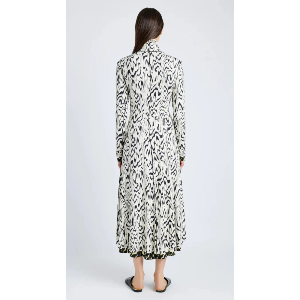 Proenza Schouler Abstract Motief Jersey Jurk White Dames