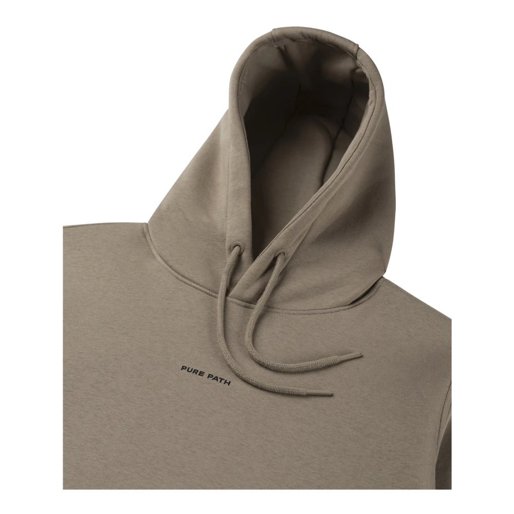 Pure Path Essential Logo Hoodie Beige Heren