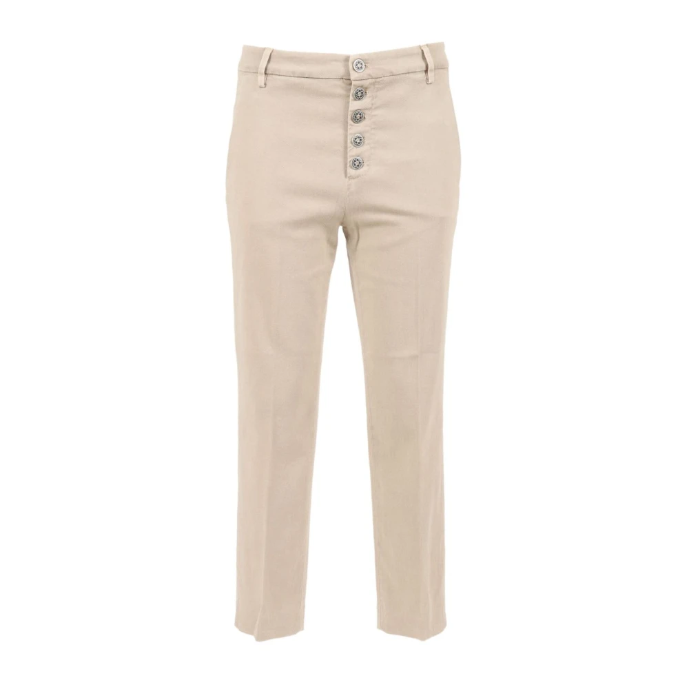 Dondup Women's Beige Slim-Fit Trousers, W26, Slim-Fit Trousers