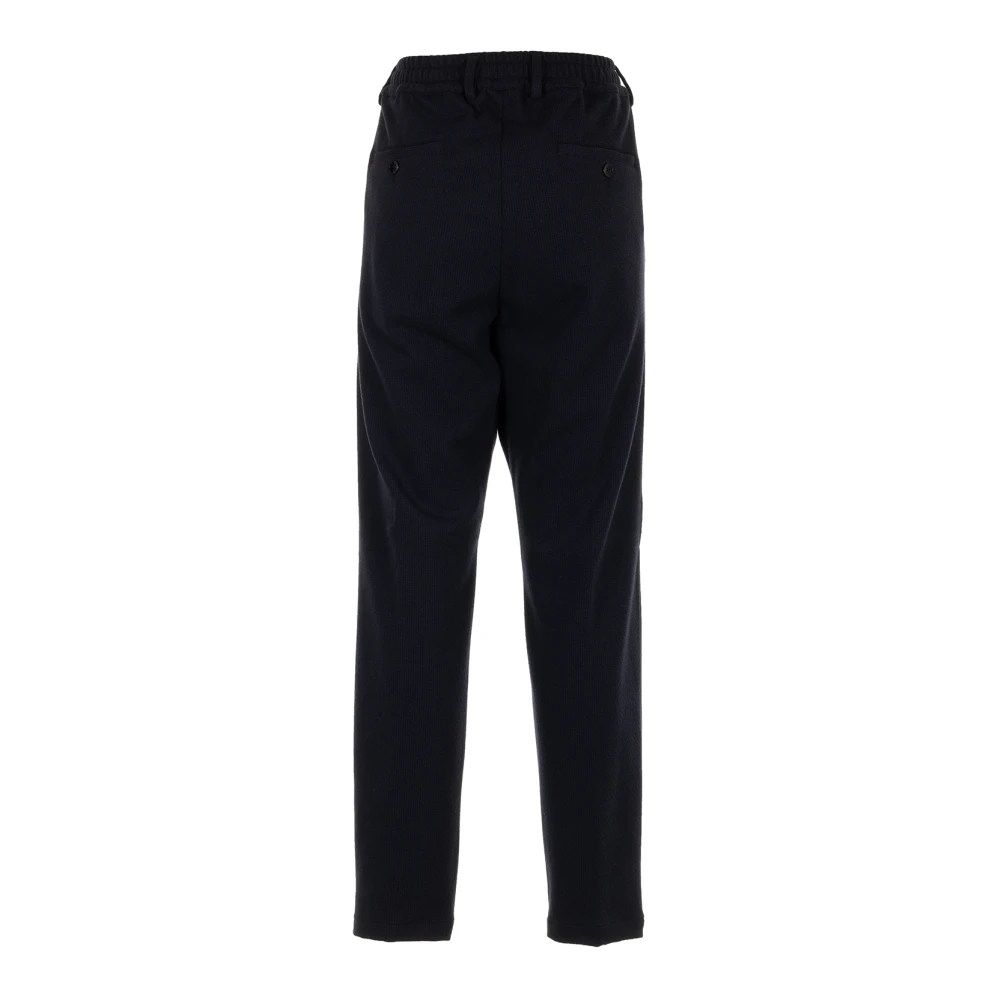 Cruna Blauwe Slim Tapered One Pleat Broek Blue Heren