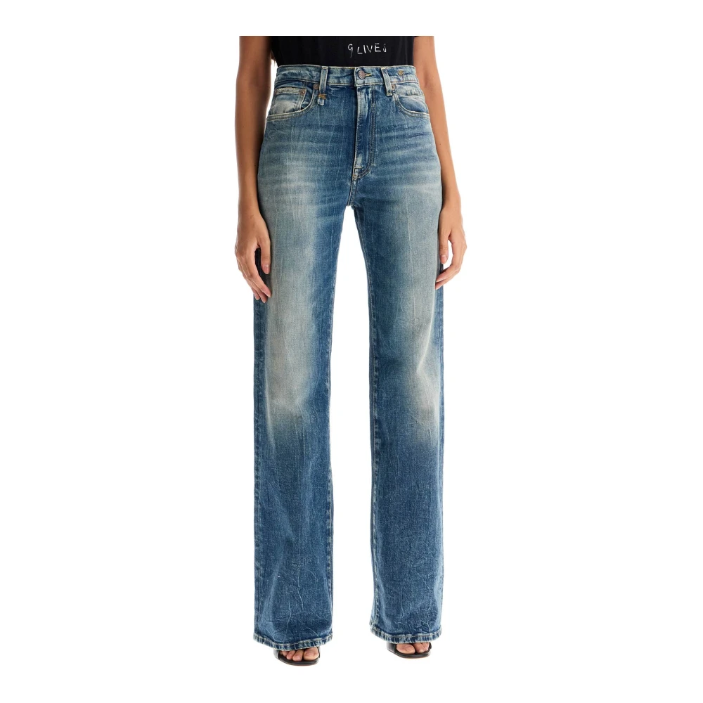 R13 Versleten Denim Jeans Blue Dames