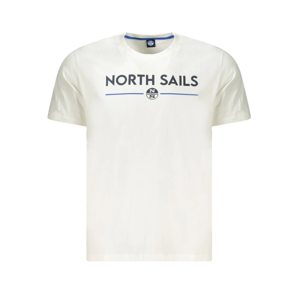 North Sails Minimalistisch Wit Katoenen Crew Neck T-Shirt White Heren