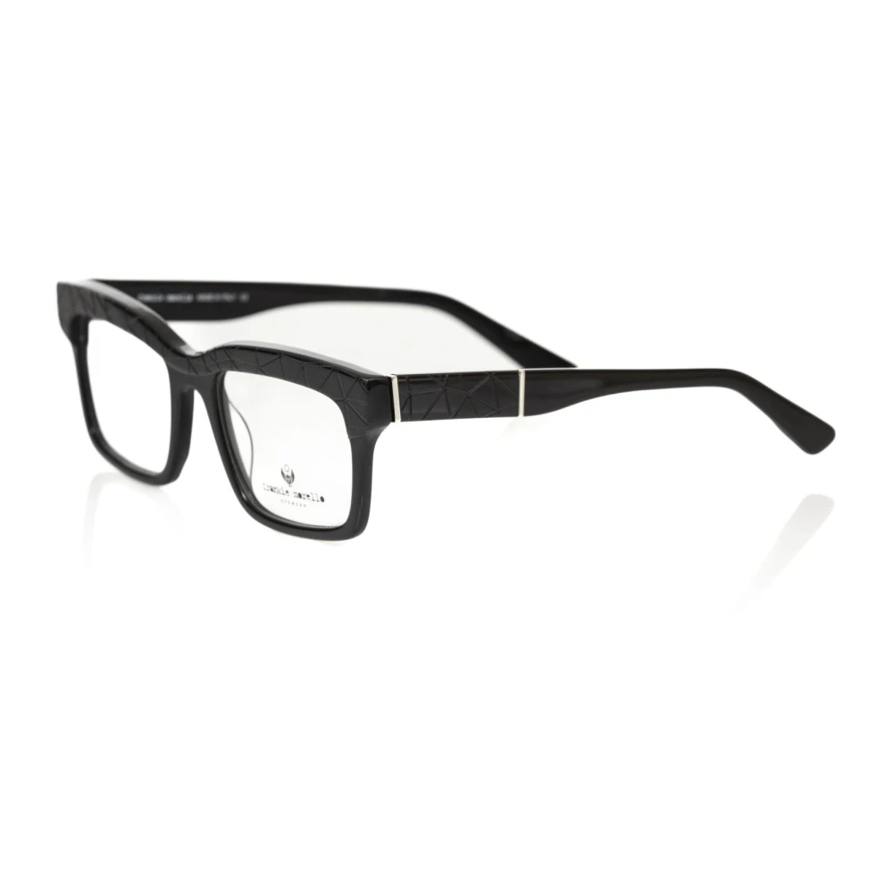 Frankie Morello Men's Black Glasses, One Size, Acetate Wayfarer Eyeglasses