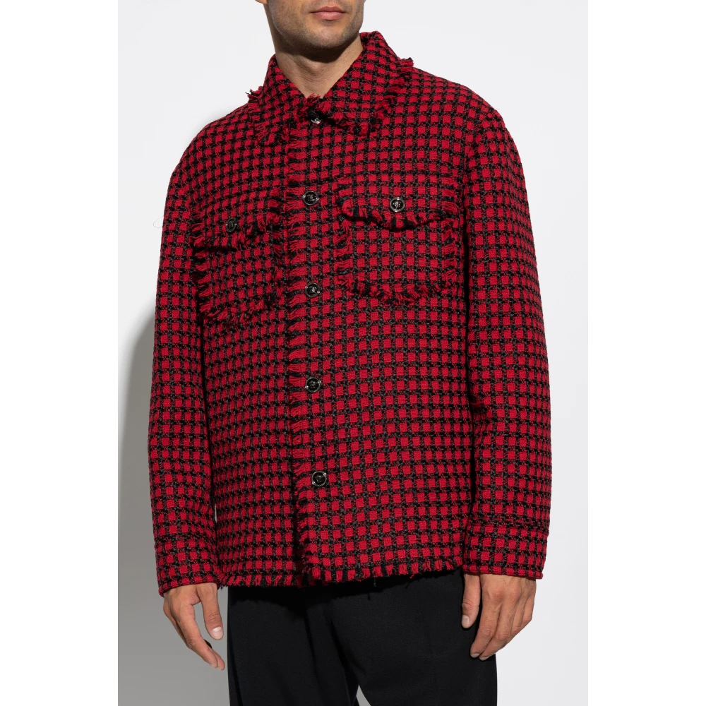 Versace Tweed jas Red Heren