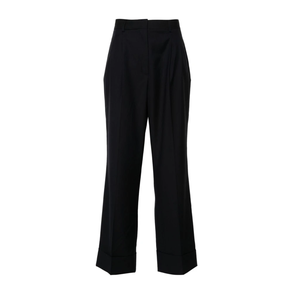 Officine Générale Blauwe Wol Pinstripe Broek Blue Dames