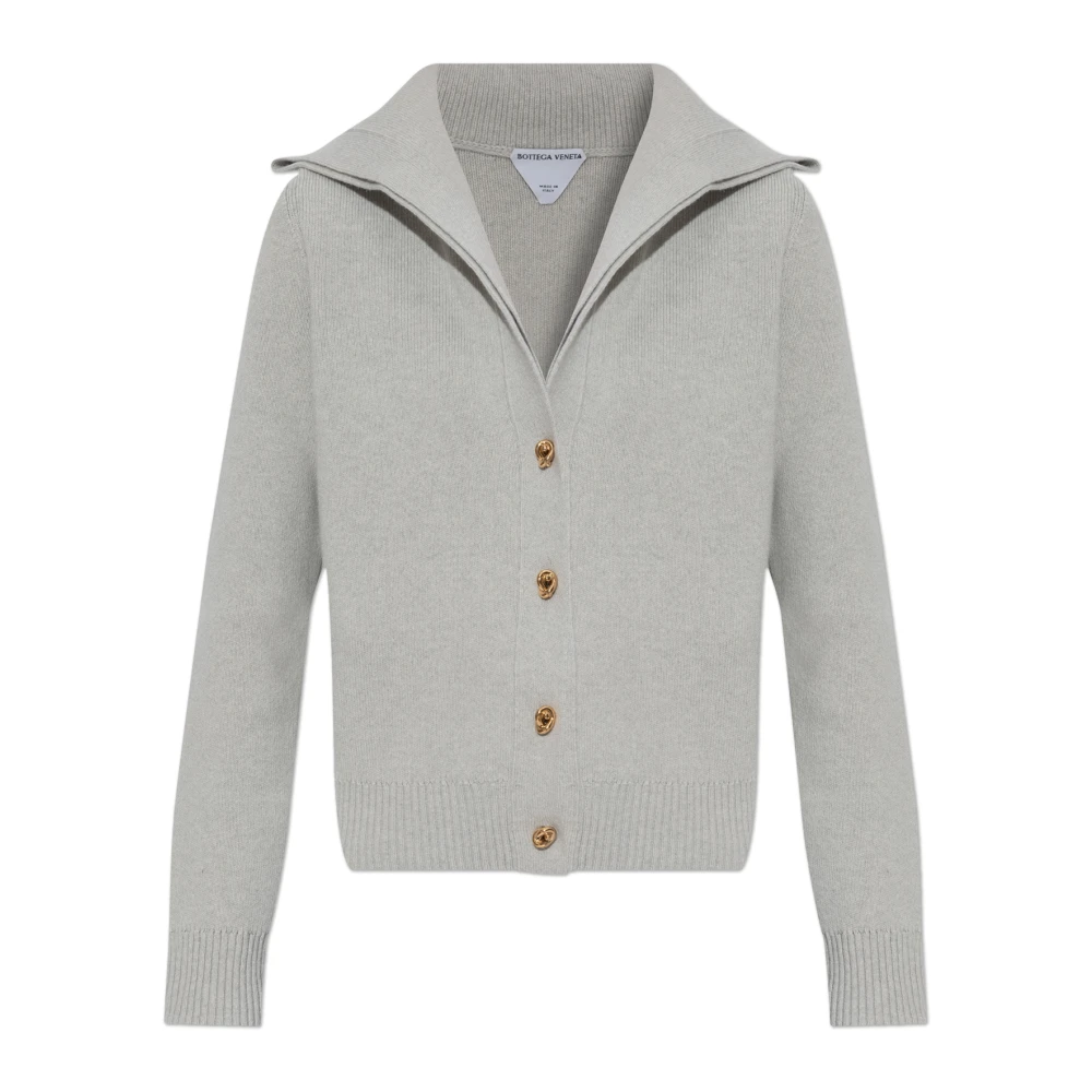 Bottega Veneta Cardigan met kraag Gray Dames
