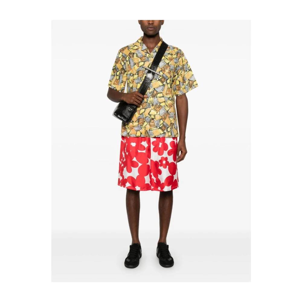 Marni Casual elastische taille shorts Red Heren