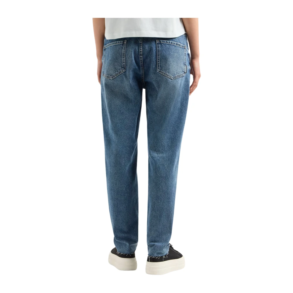 Armani Exchange Blauwe Denim 5-Pocket Broek Blue Dames