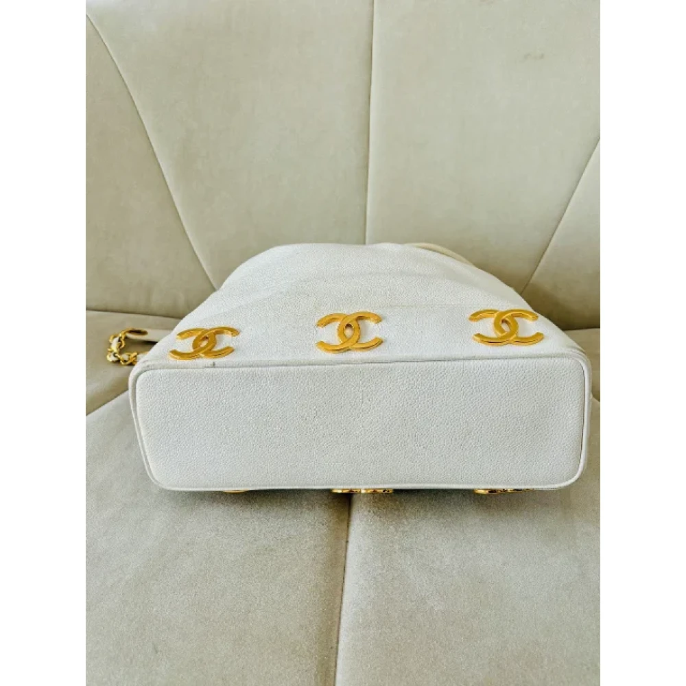Chanel Vintage Pre-owned Leather chanel-bags Beige Dames