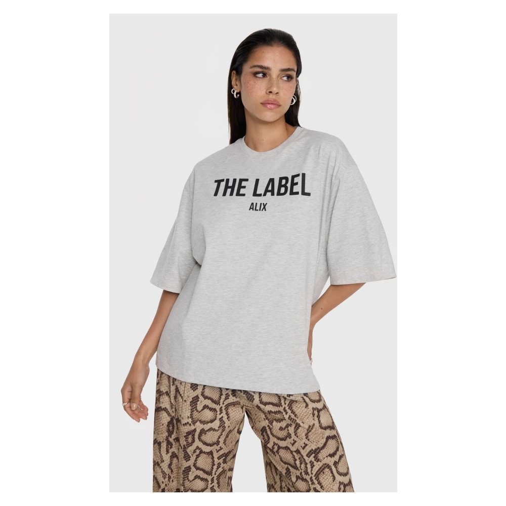 Alix The Label Gebreid dames t-shirt Gray Dames
