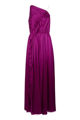 Aisha Plisserad Asymmetrisk Gown