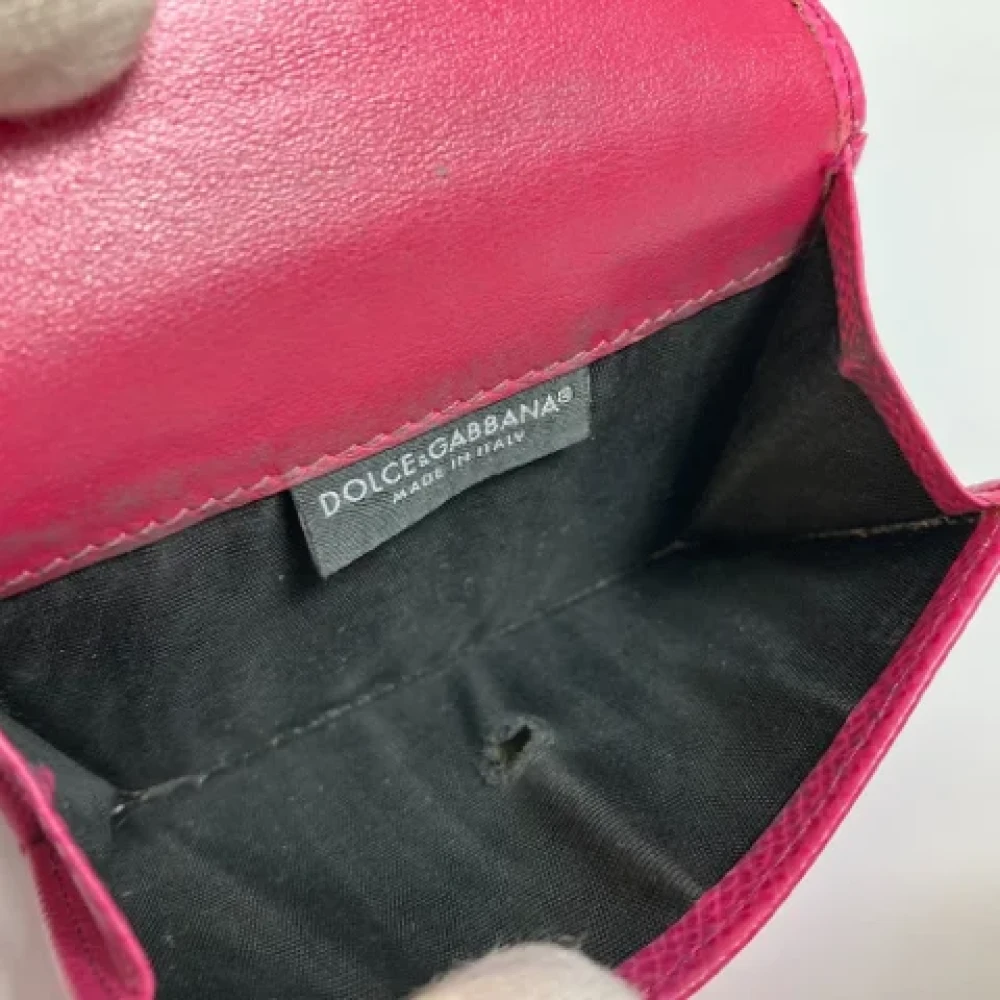 Dolce & Gabbana Pre-owned Leather wallets Pink Dames