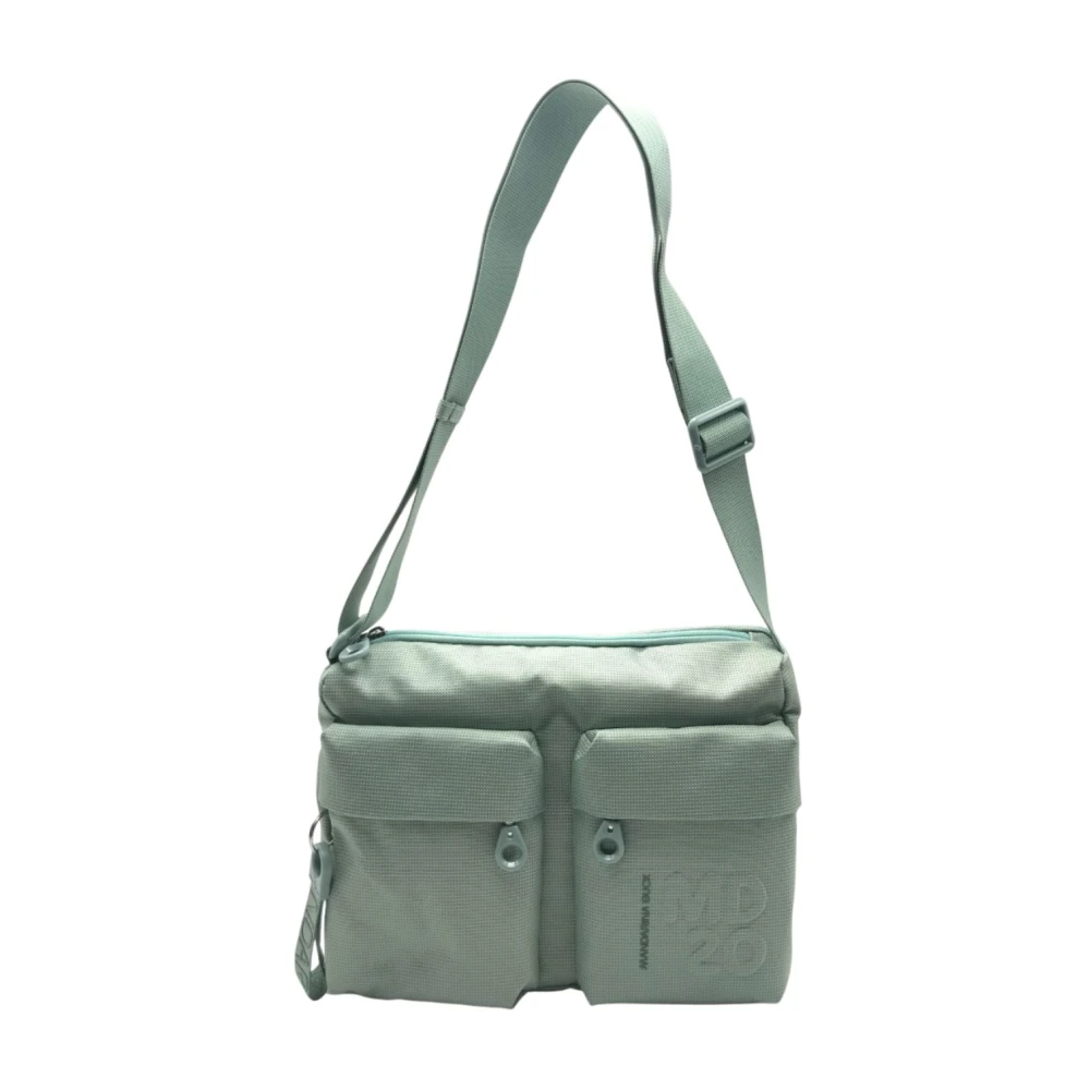Mandarina Duck Stijlvolle Schoudertas met Meerdere Zakken Green Dames