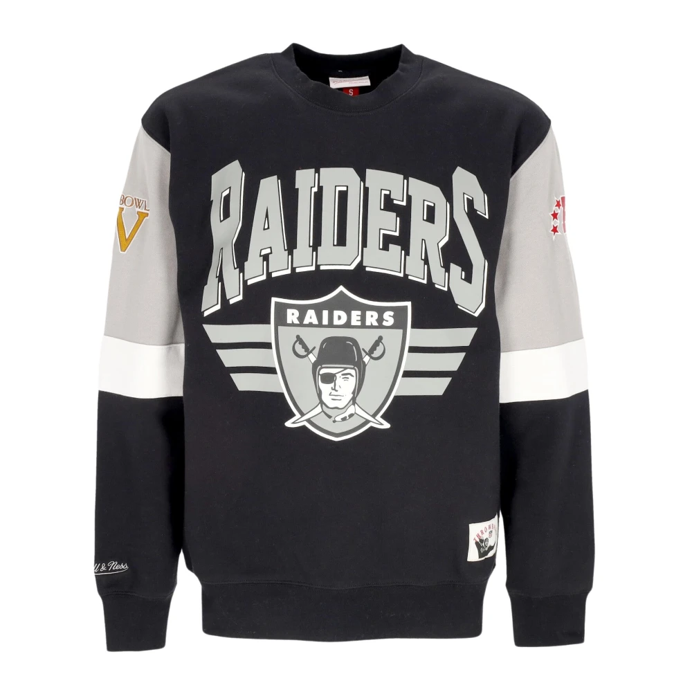 Mitchell & Ness Oakland Raiders Crewneck Sweatshirt Black, Herr