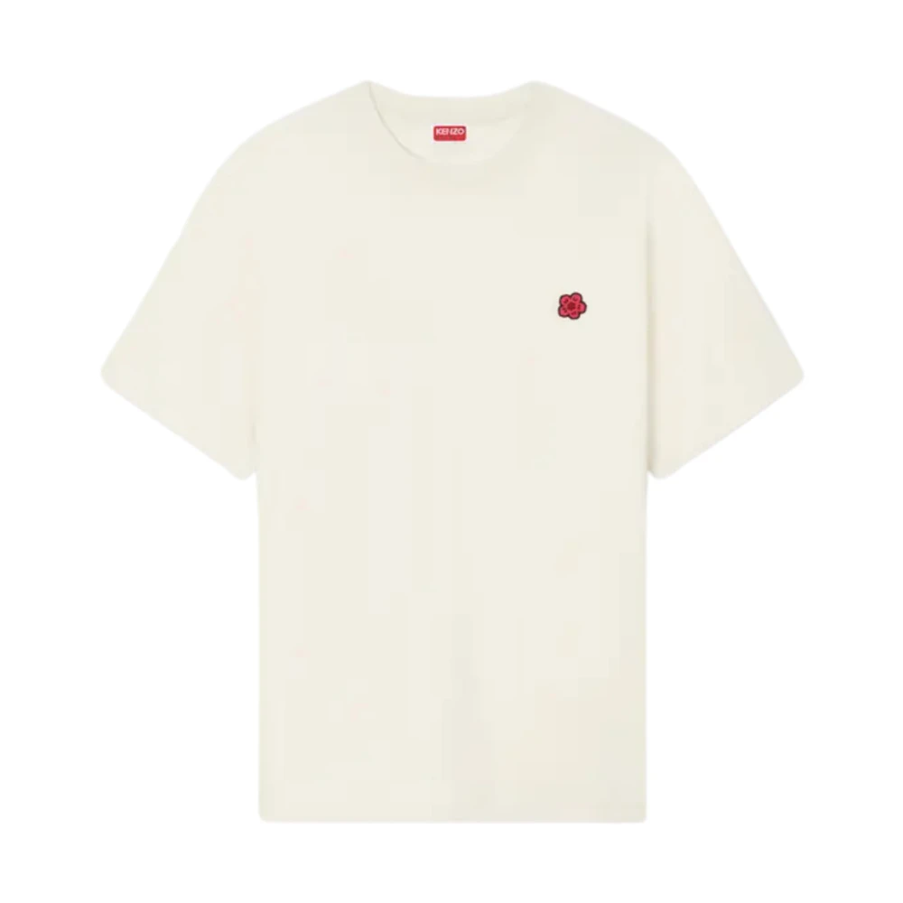 Kenzo Herr Beige Toppar L, Bomull, Boke Flower Embroidered T-Shirt