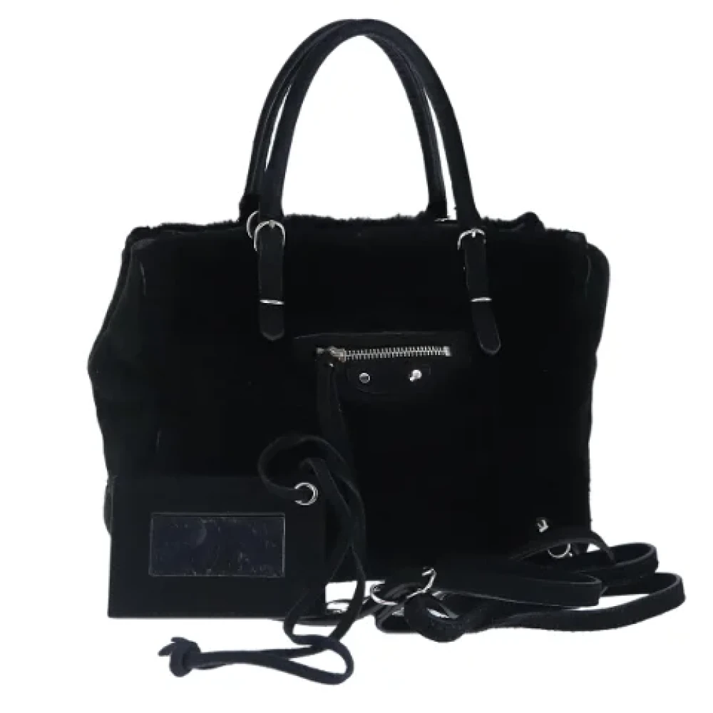 Balenciaga Vintage Pre-owned Suede handbags Black Dames
