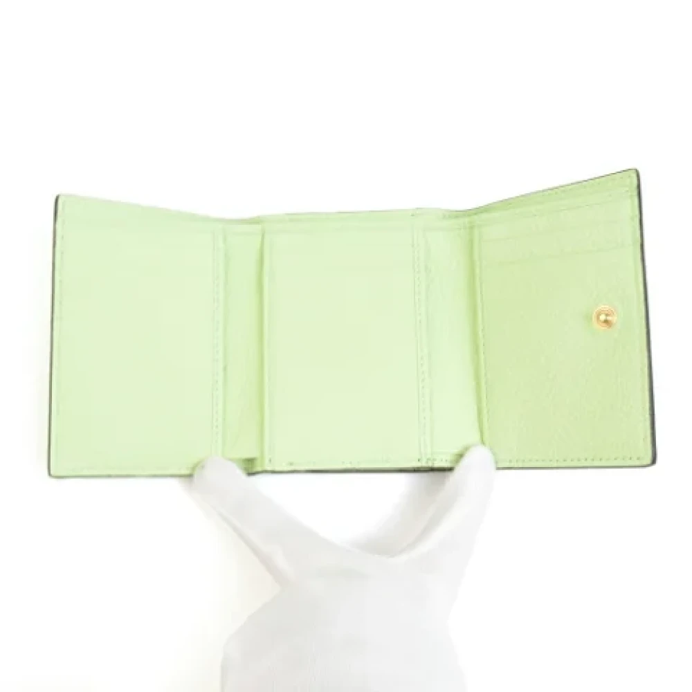 Gucci Vintage Pre-owned Leather wallets Green Dames
