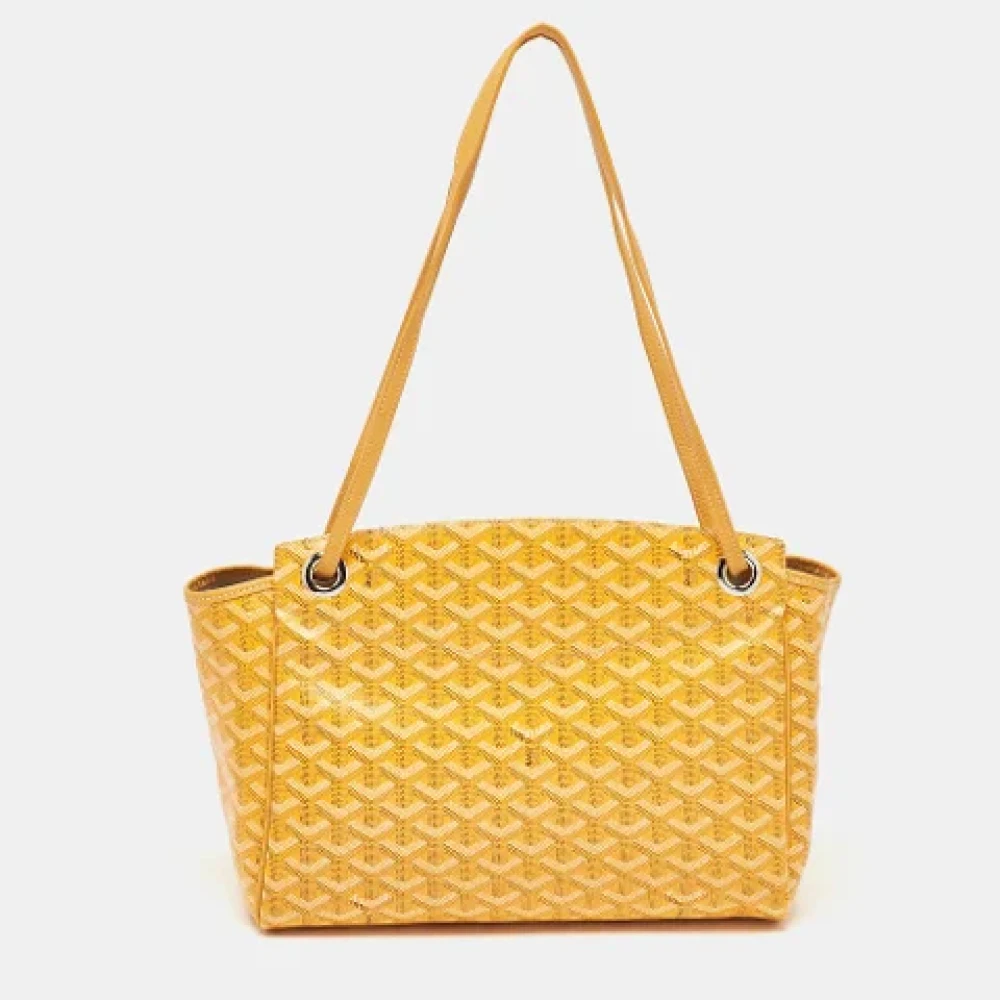 Goyard Vintage Pre-owned Canvas handbags Yellow Dames
