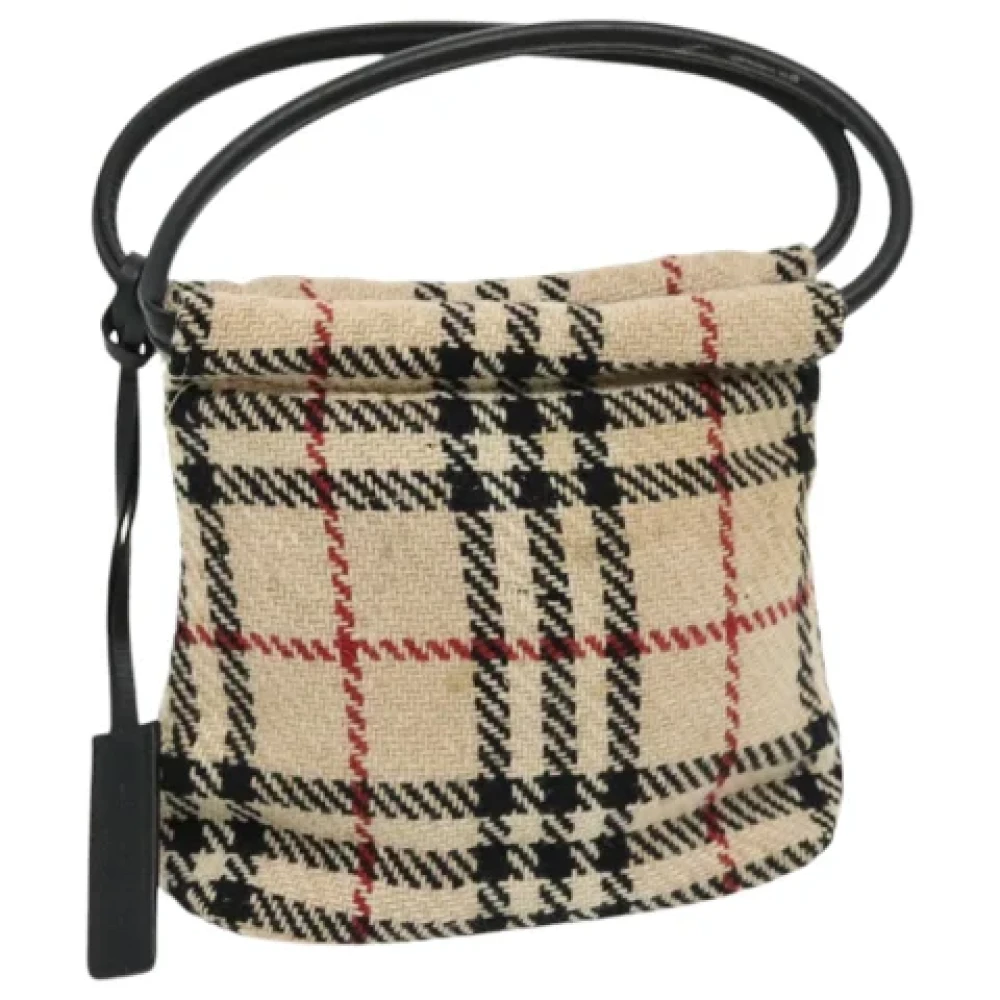 Burberry Vintage Pre-owned Canvas handbags Beige Dames