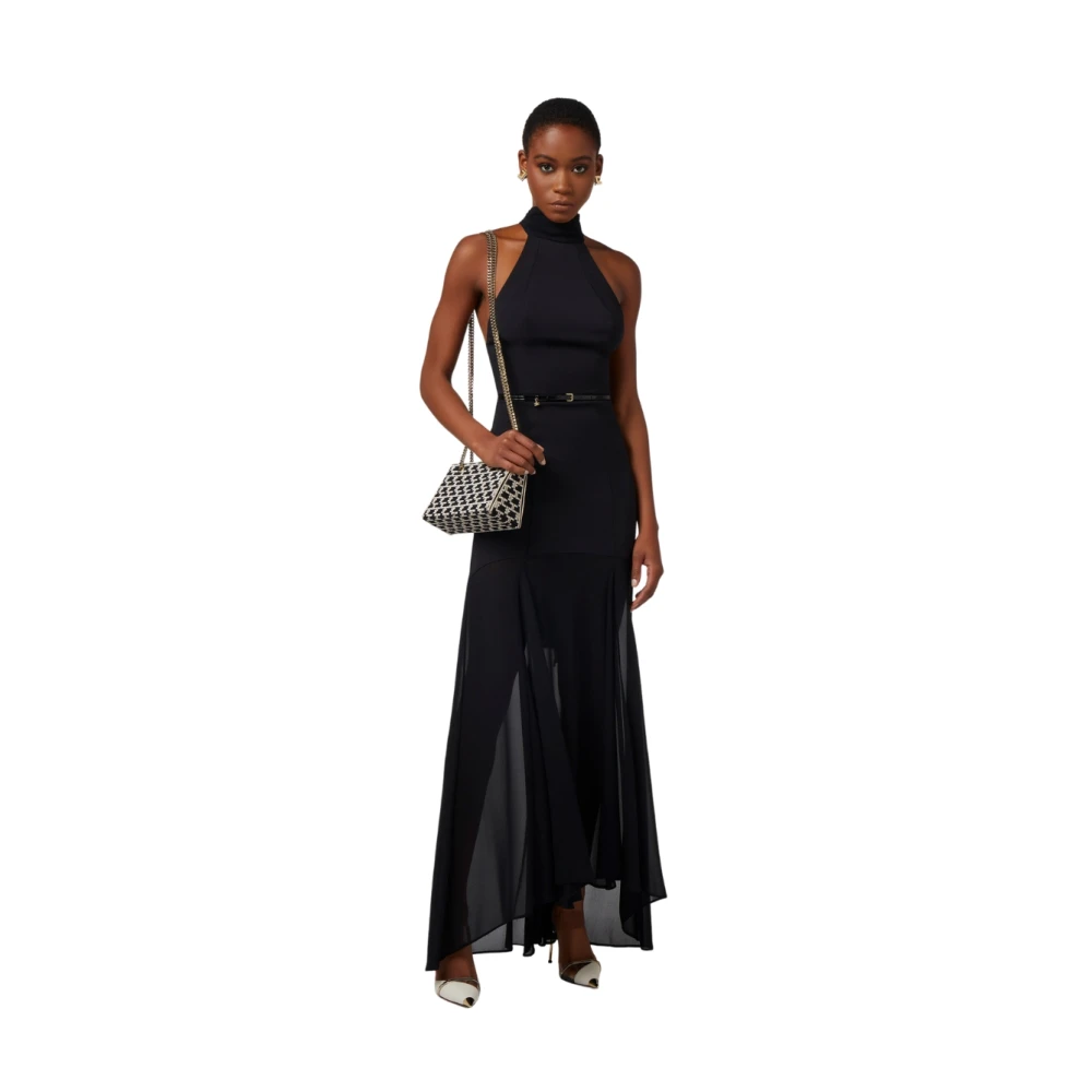 Elisabetta Franchi Lange Jurk Black Dames