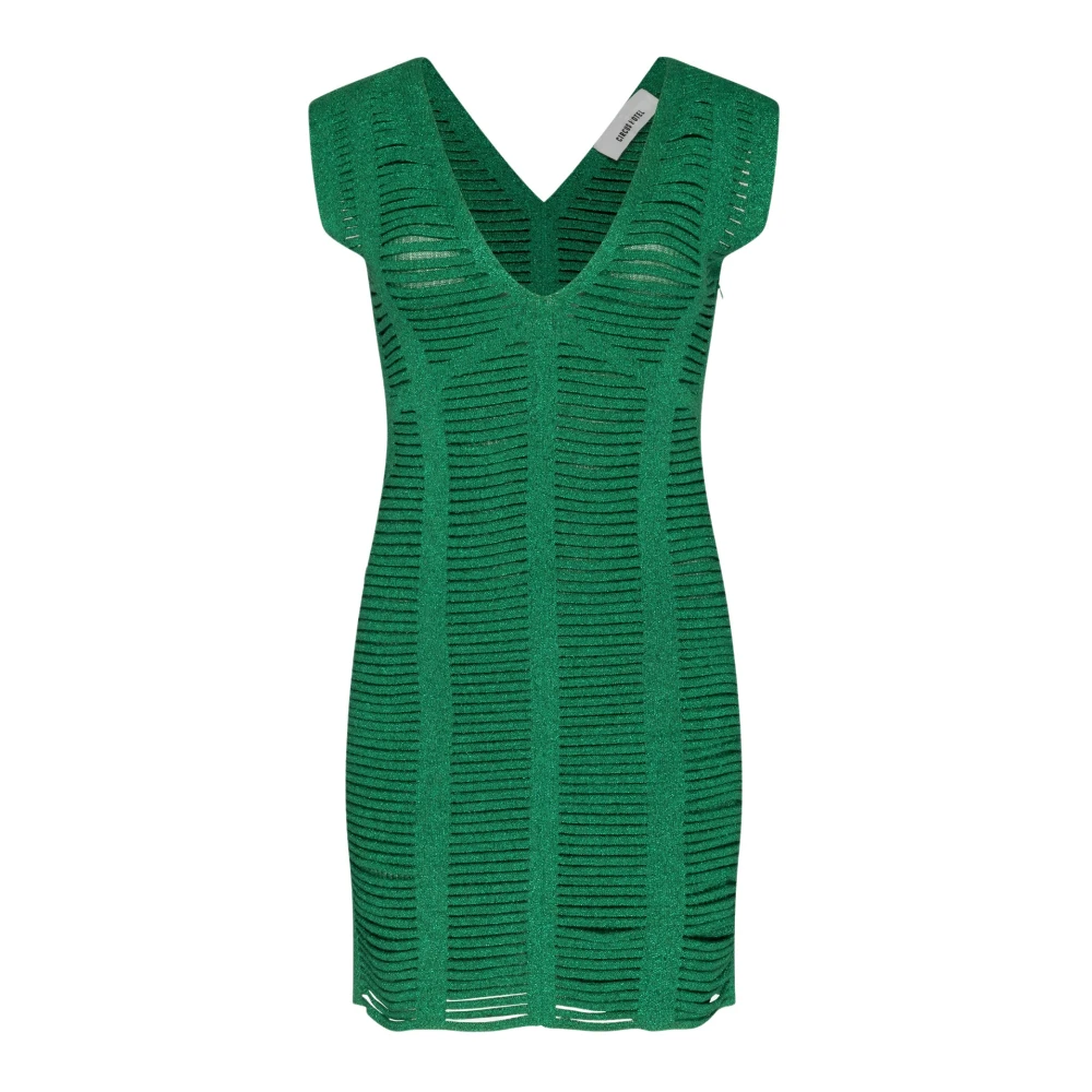 Circus Hotel Groene Mini Jurk met Uitsparingen Green Dames