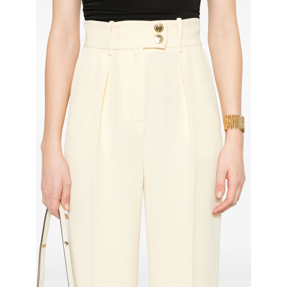 Elisabetta Franchi Gele Broek Elegante Stijl Yellow Dames