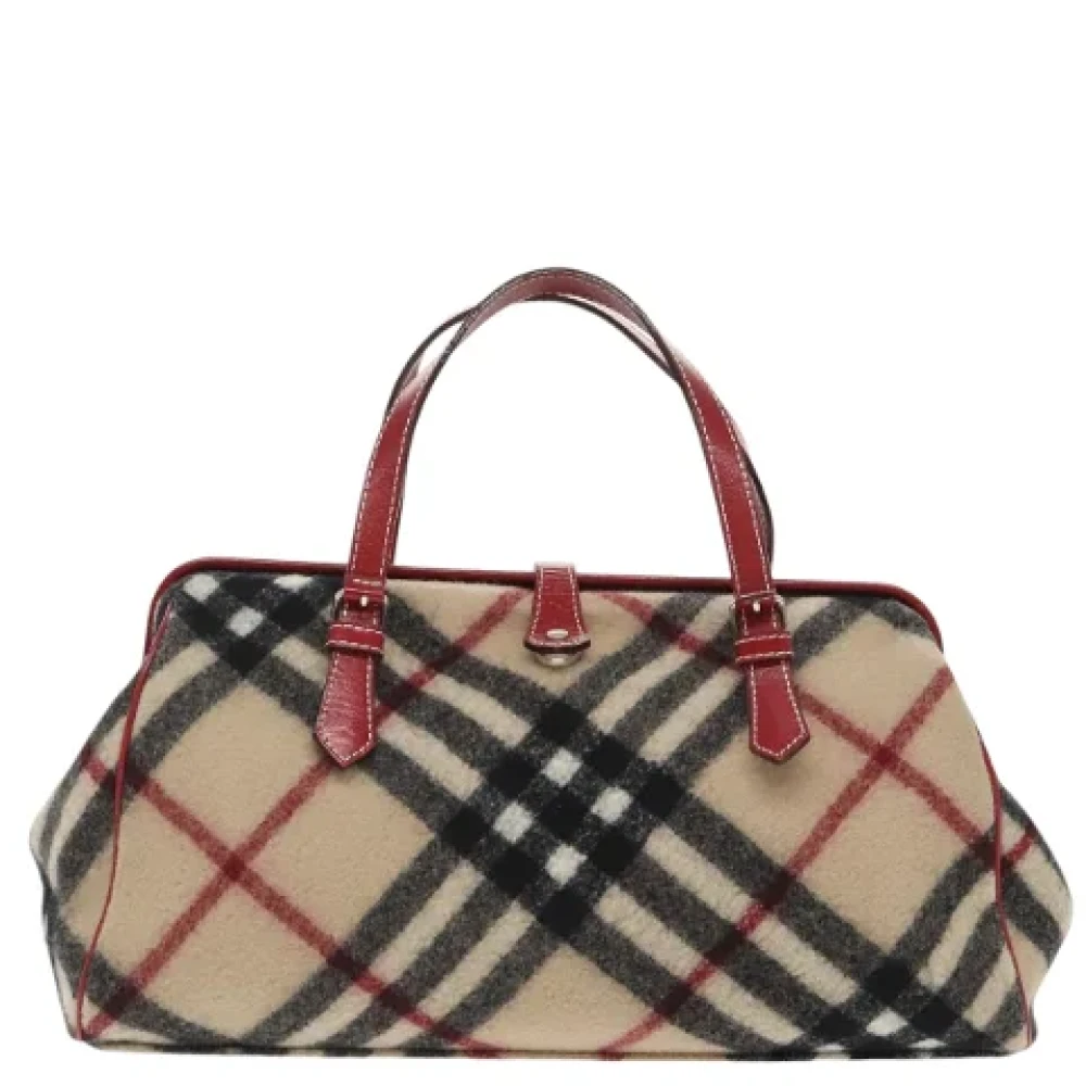 Burberry Vintage Pre-owned Canvas handbags Beige Dames