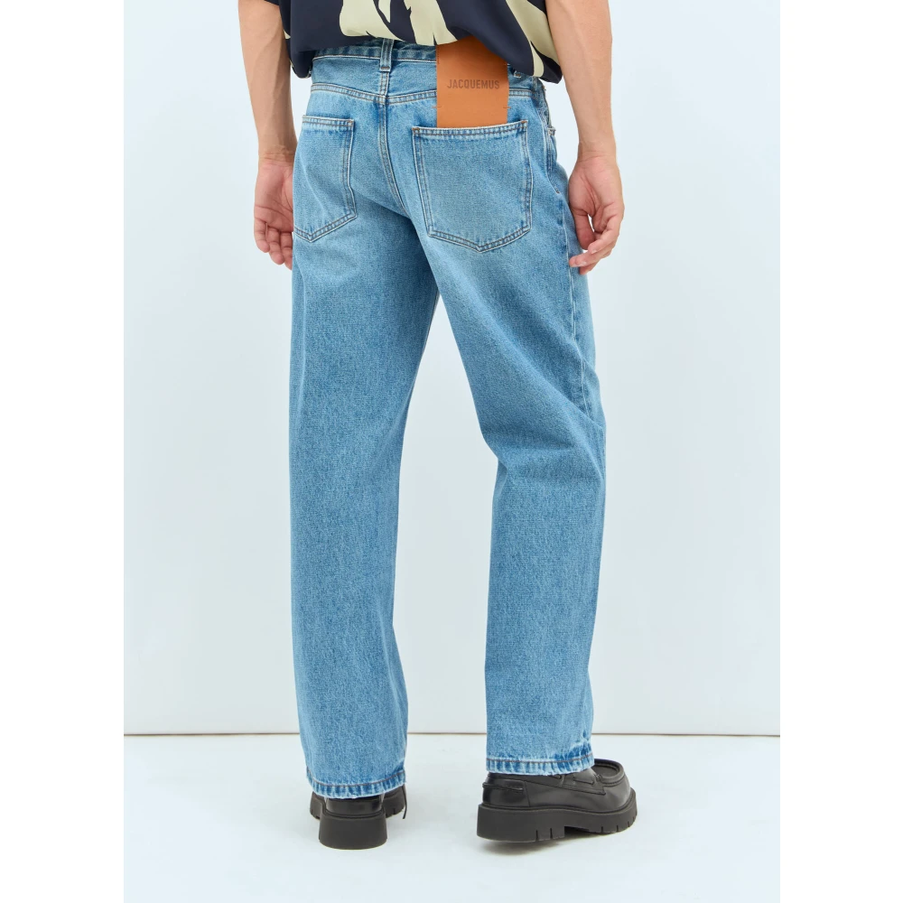 Jacquemus Wijde Denim Jeans Blue Heren