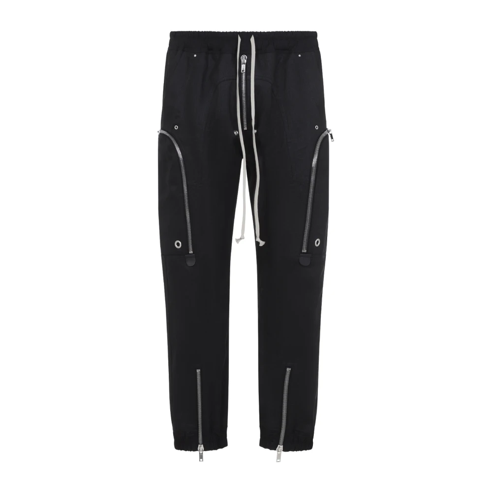Rick Owens Zwarte linnen broek Black Heren