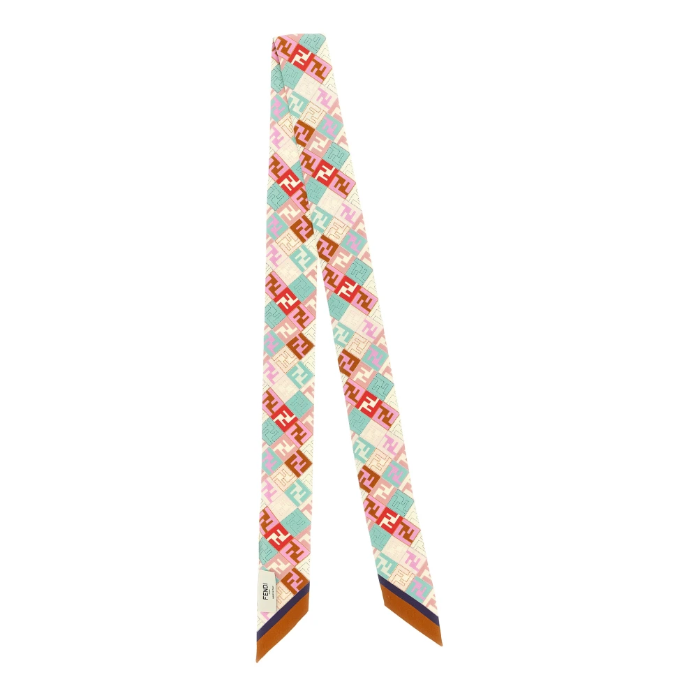 Fendi Women's Multicolor Silk Scarves, One Size, Wrappy Narrow Scarf