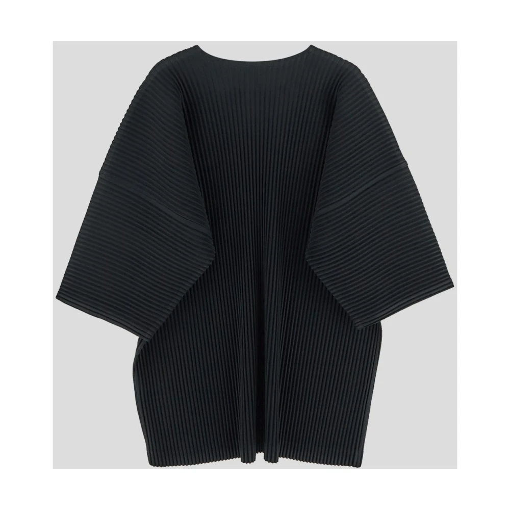 Issey Miyake Stijlvolle Geplooide T-shirt Black Heren