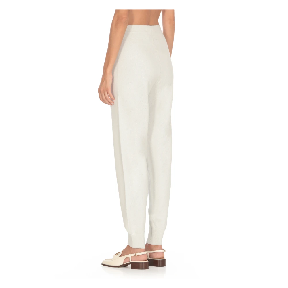Fabiana Filippi Ivoor Wolbroek Elastische Taille Koordjes Beige Dames