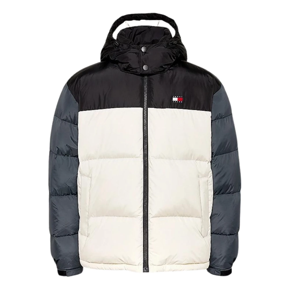Tommy Hilfiger Kleur blok pufferjas met afneembare capuchon Multicolor Heren