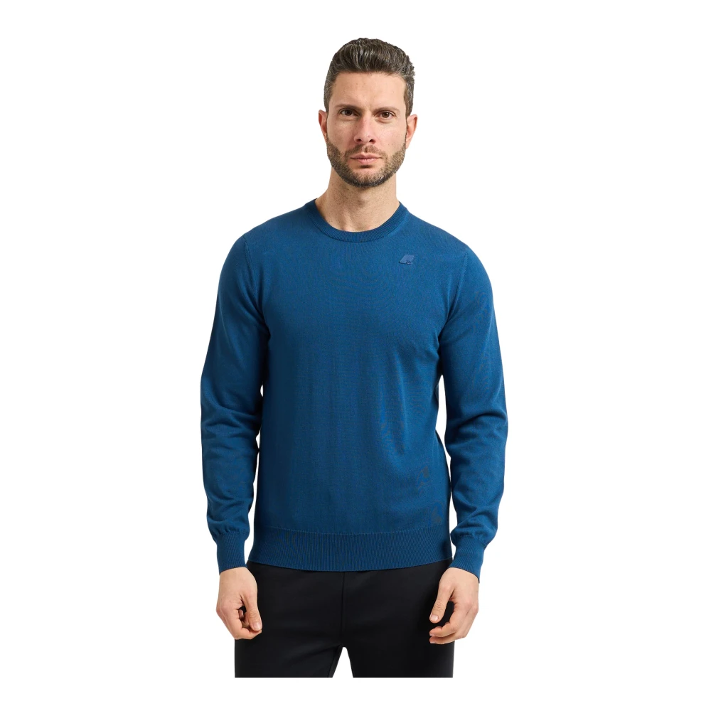 K-Way Uomo Blu Maglie, M, New,