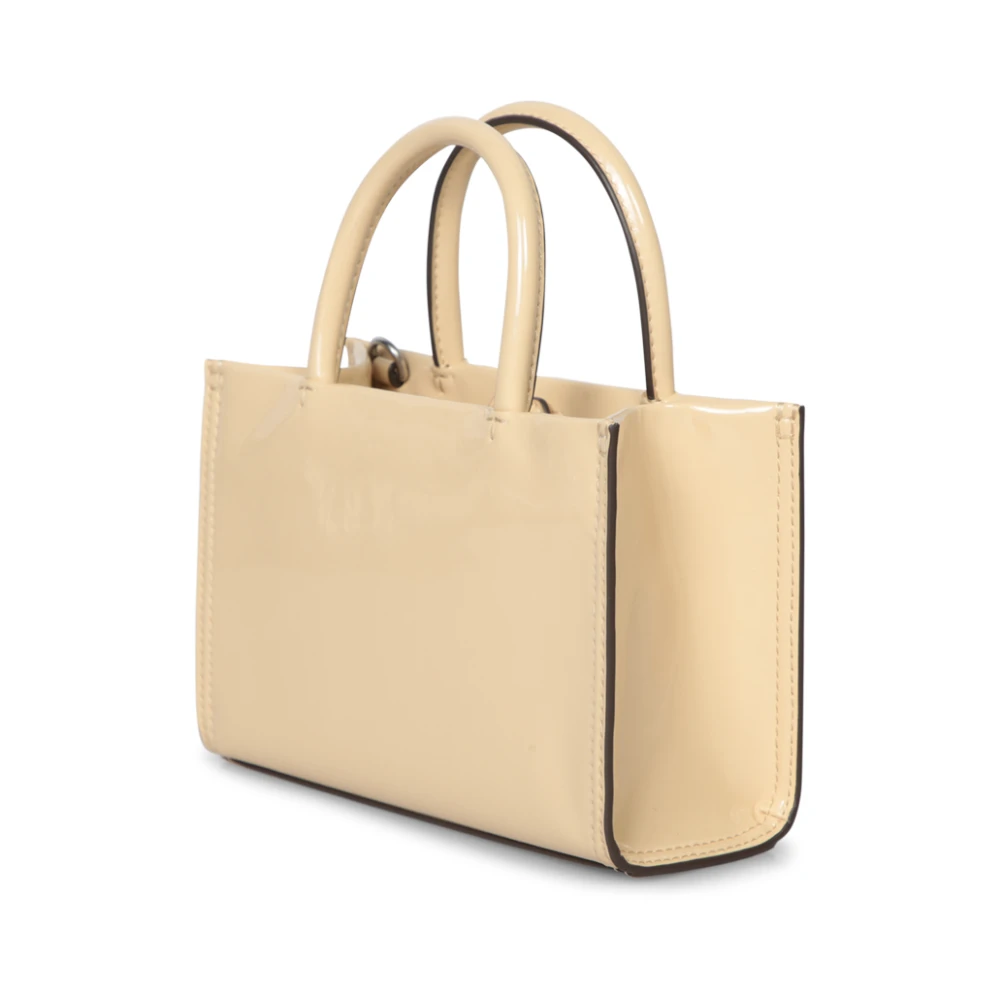 TORY BURCH Elegante Leren Tote Tas Vanille White Dames